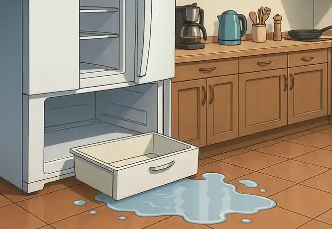  چرا از یخچال اب میاد