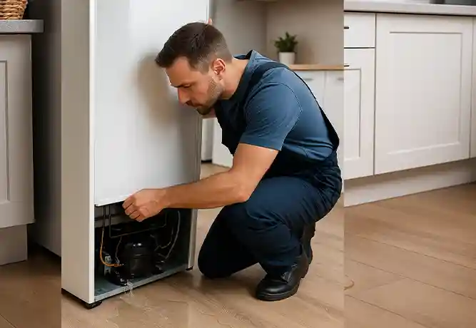 سرویس یخچال که نشتی دارد